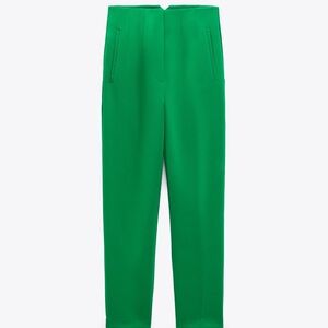Zara new with tags high wasited green pants